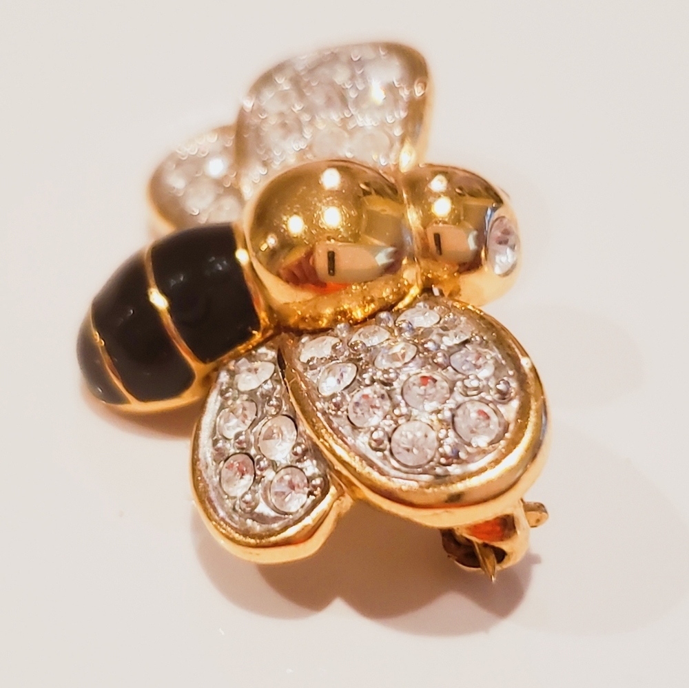 SWAROVSKI⚡Rare! "Honey Bee" Crystal Brooch !